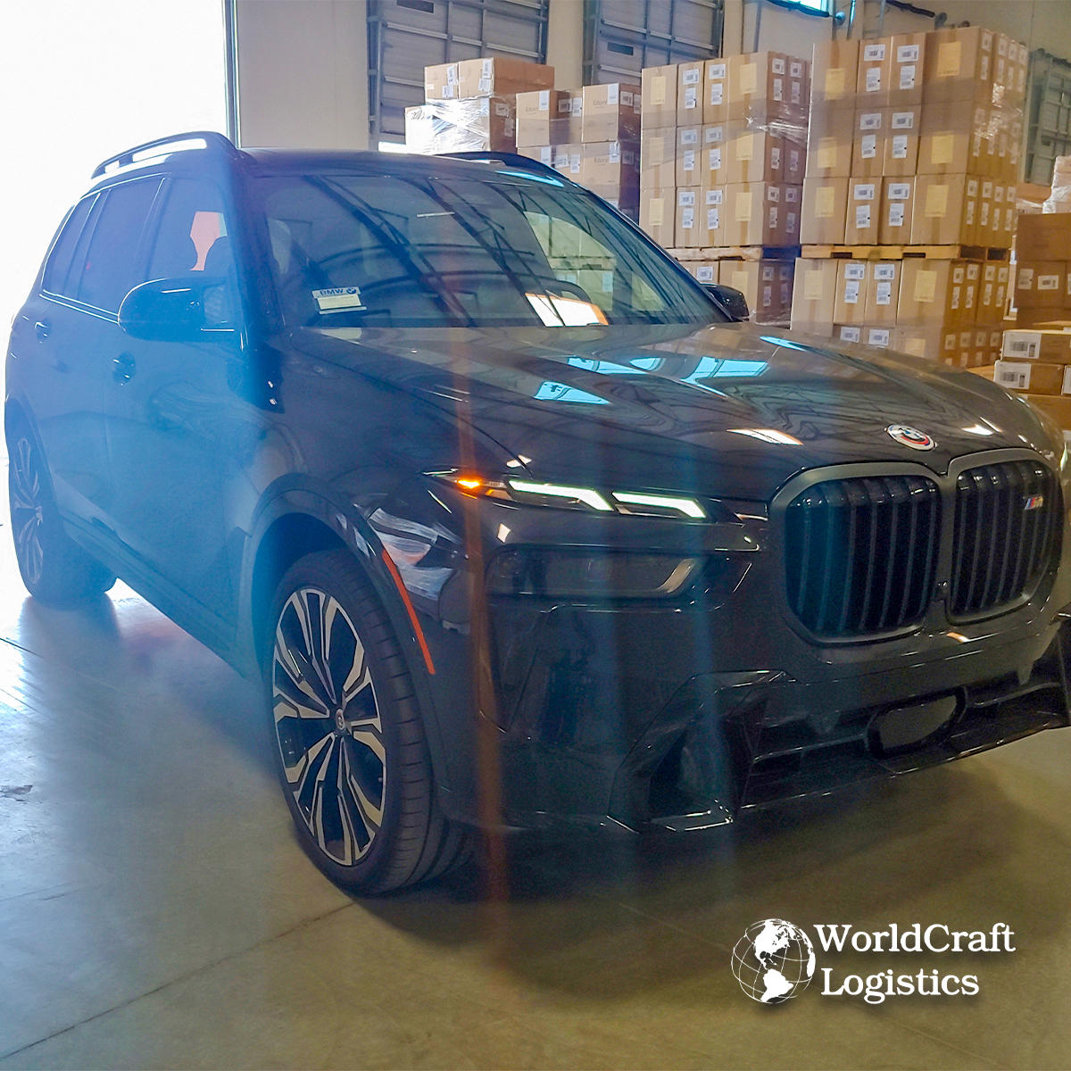 Exporting new BMW models in containers to foreign countries