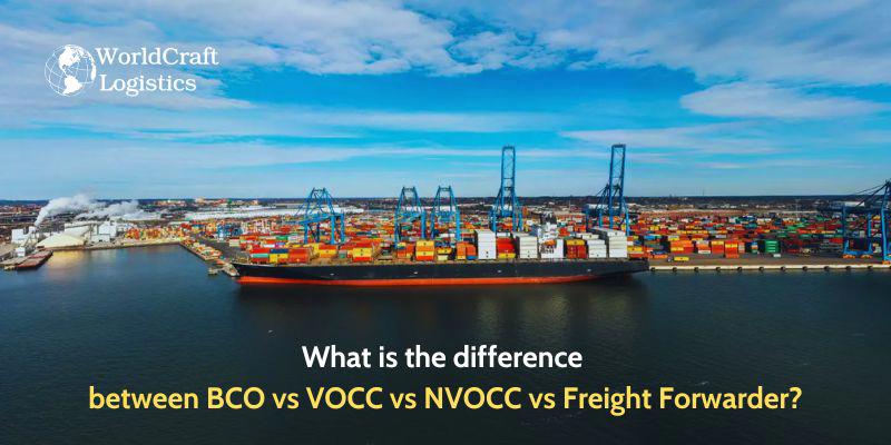 What is the difference between BCO vs VOCC vs NVOCC vs freight forwarder?