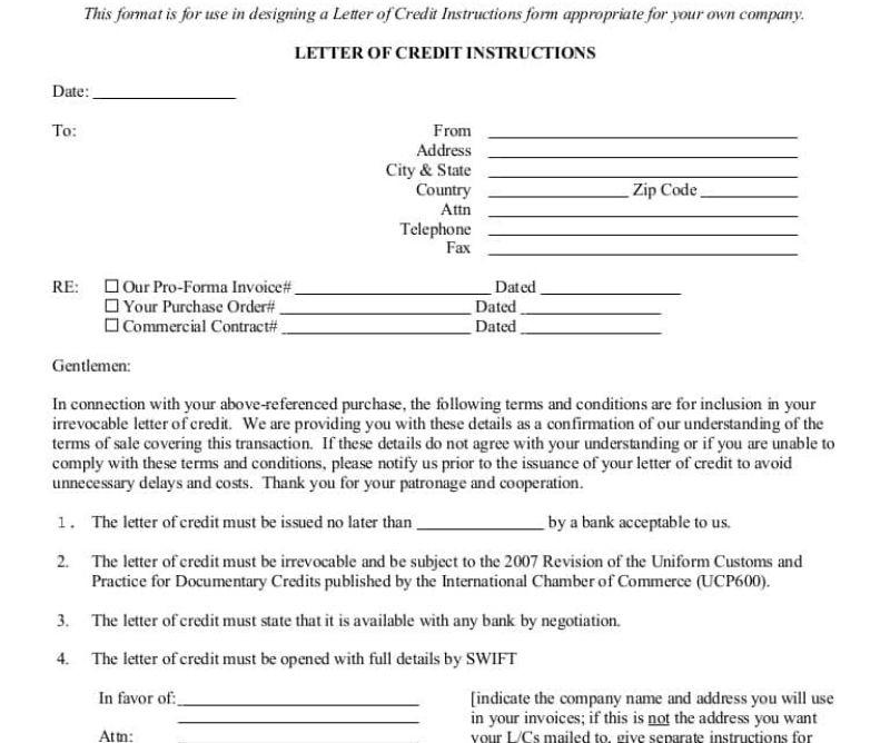 Letter of credit