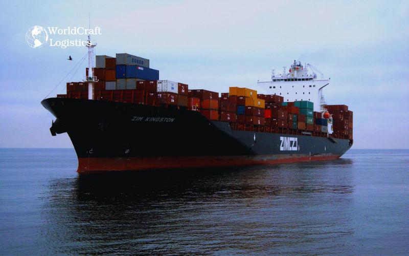 ZIM ship is passing through the red sea