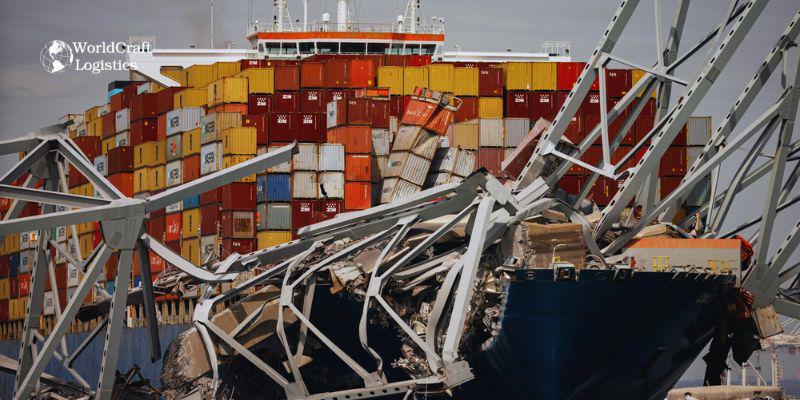Baltimore bridge crumbles following collision with containership