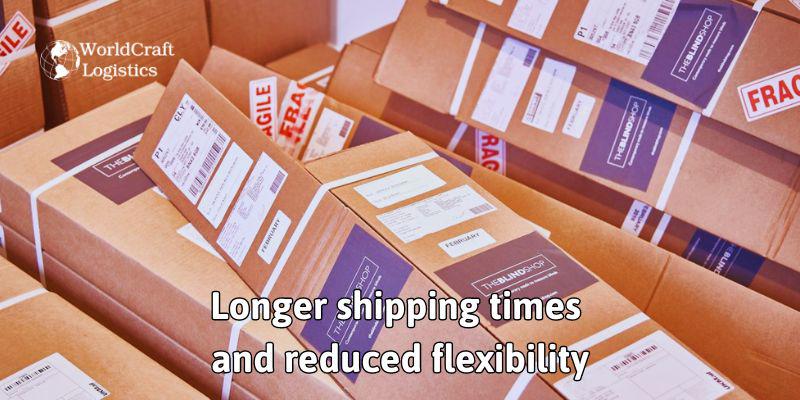 Longer shipping times and reduced flexibility