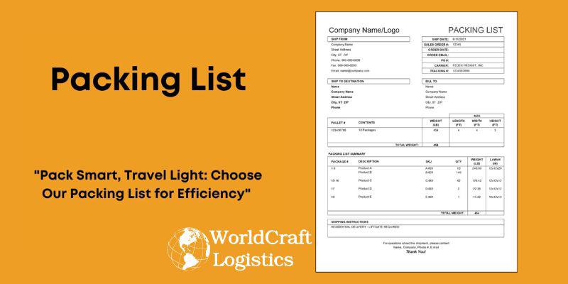 Why is a packing list important?