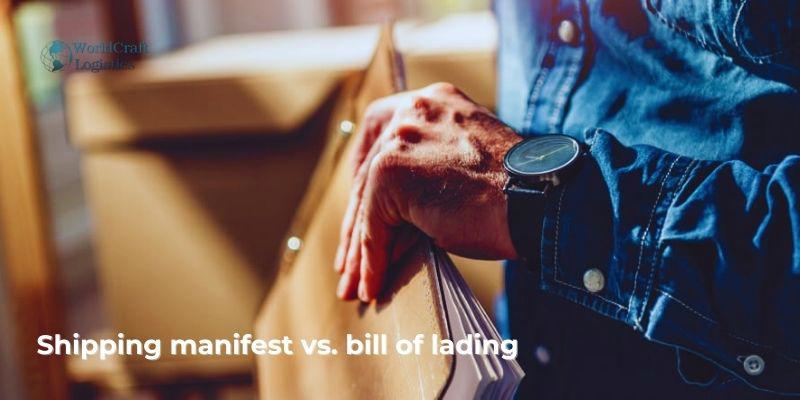 Shipping manifest vs. commercial invoice