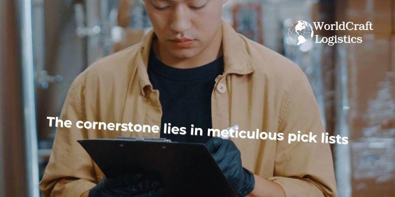 the cornerstone lies in meticulous pick lists