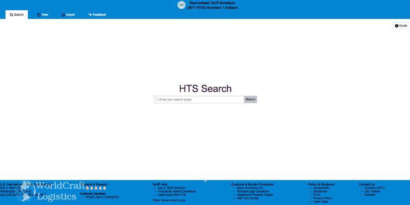 How to HTS code look up