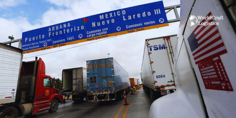 Trucks carried US-Mexico cargo moved