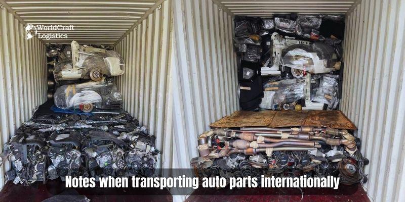 Notes when transporting auto parts internationally