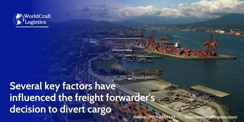 Several key factors have influenced the freight forwarders decision to divert cargo