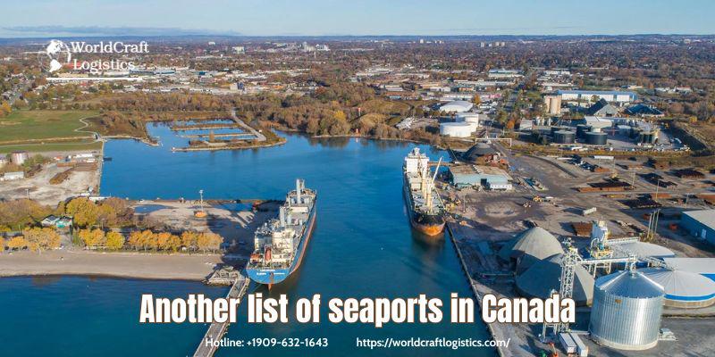 Another list of seaports in Canada
