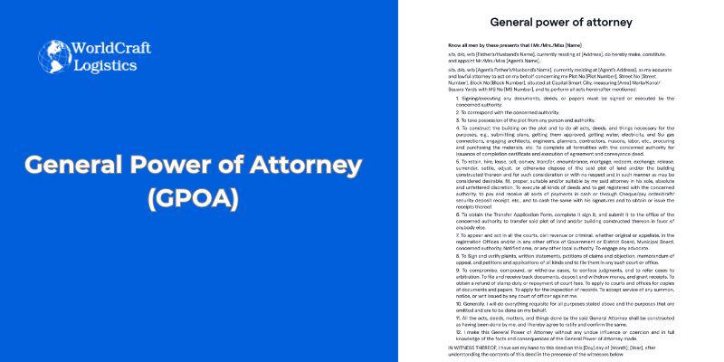 General Power of Attorney (GPOA)