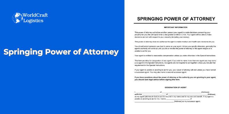 Springing Power of Attorney
