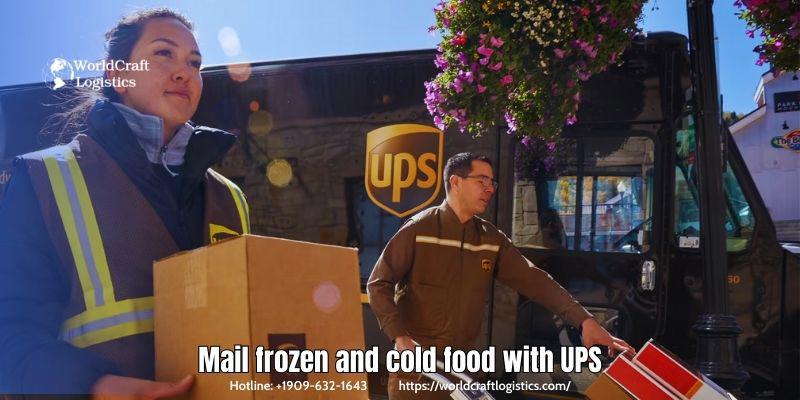 Mail frozen and cold food with UPS