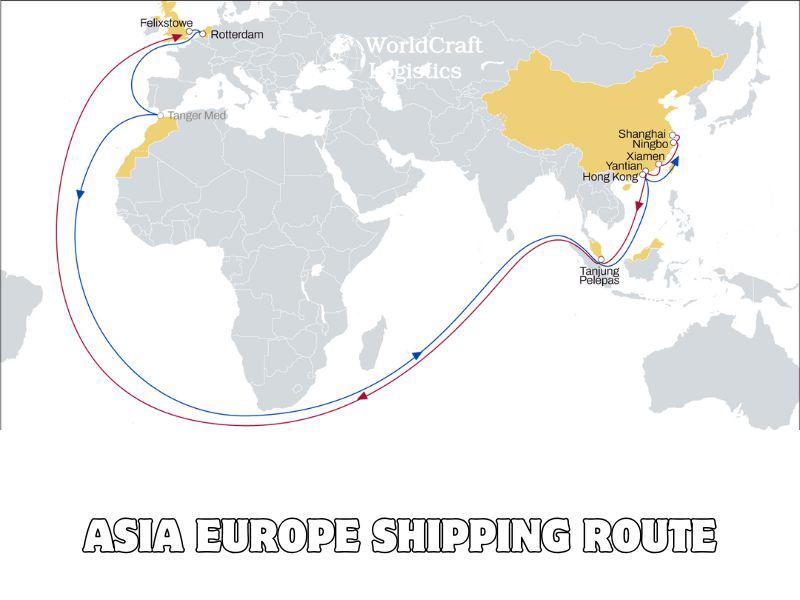 asia europe shipping route