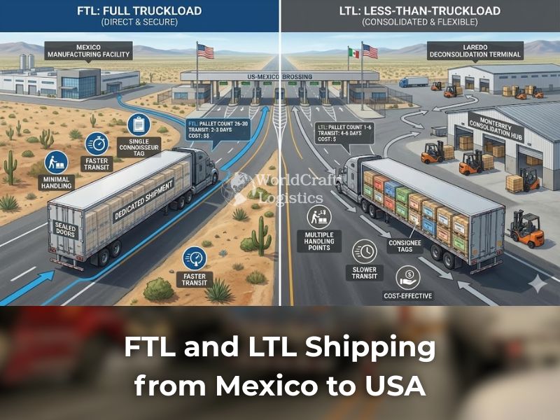 Full Truckload FTL and LTL Shipping from Mexico to USA