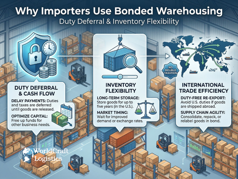 Why Importers Use Bonded Warehousing – Duty Deferral and Storage Benefits