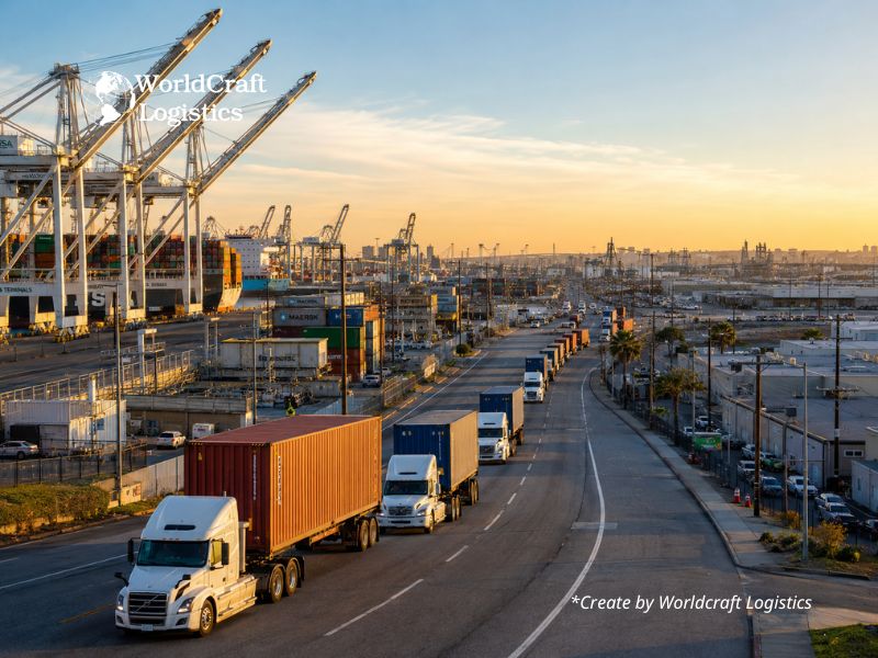 Foreign importer shipping containers arriving at Port of Long Beach California for warehouse distribution.jpg