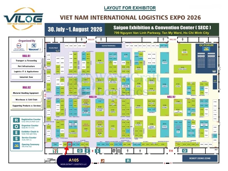 Worldcraft Logistics' booth location at VILOG 2026.jpg