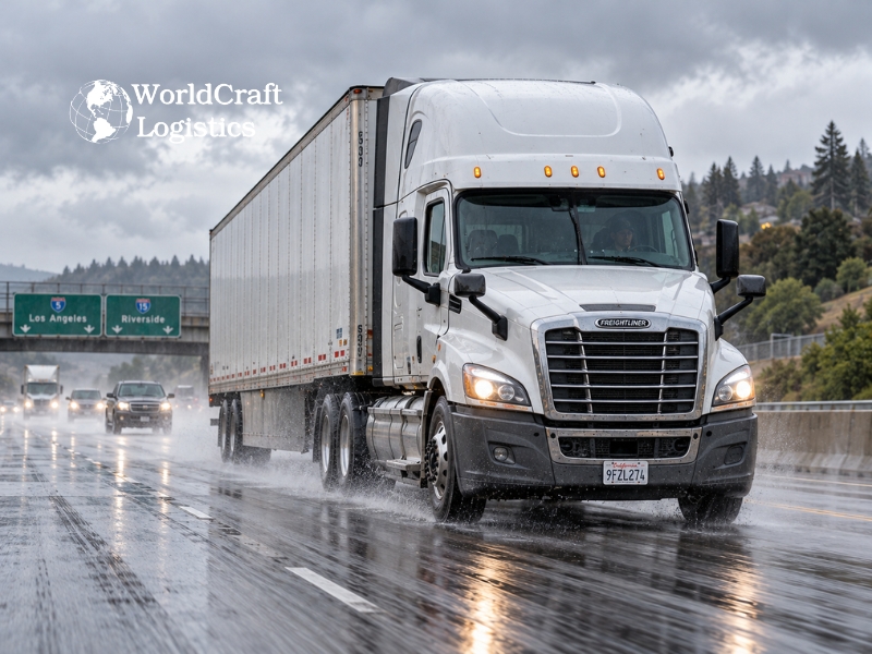 Weather and road conditions that can delay expedited freight shipping